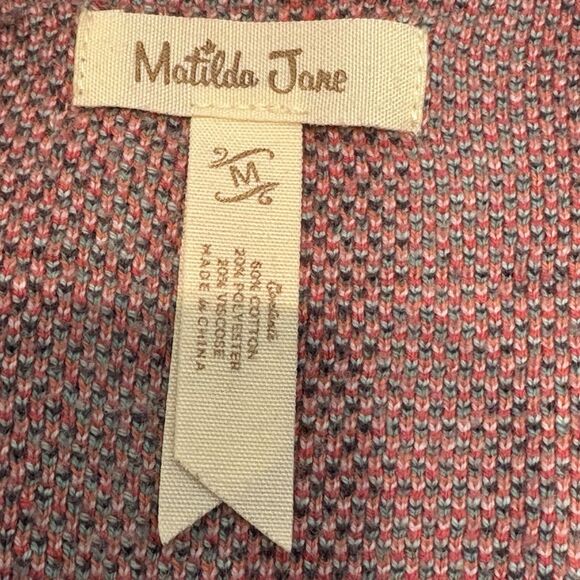 Matilda Jane Cardigan Sweater Steadfast Orange Teal Plaid Women’s Size Medium - Picture 4 of 6